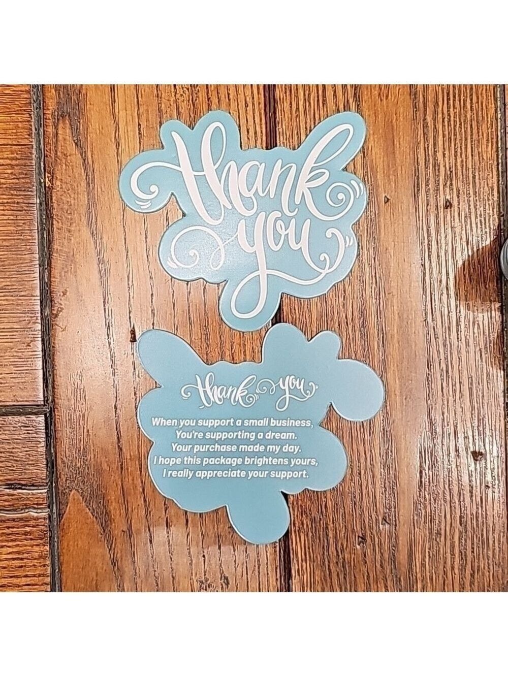 Thank you splat card, thanking a customer for their order